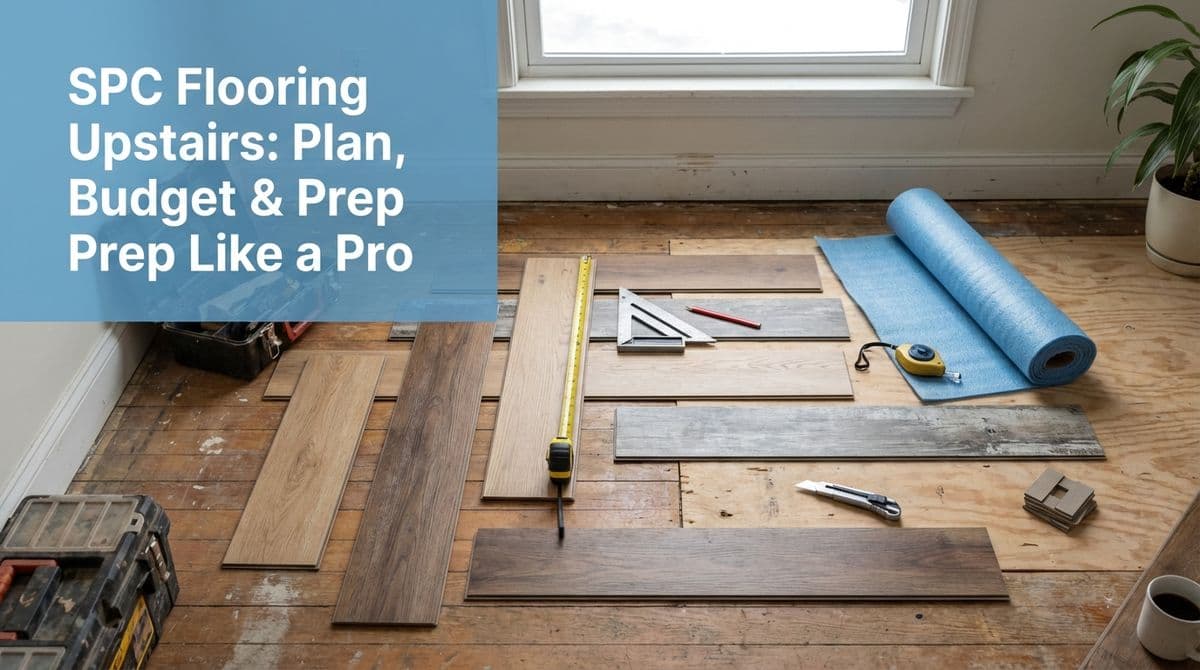 Blog post SPC Flooring Upstairs: Plan, Budget & Prep Like a Pro image