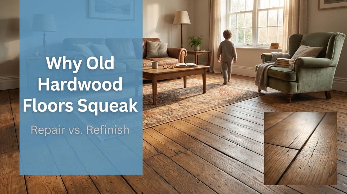 Blog post Why Old Hardwood Floors Squeak: Repair vs. Refinish image